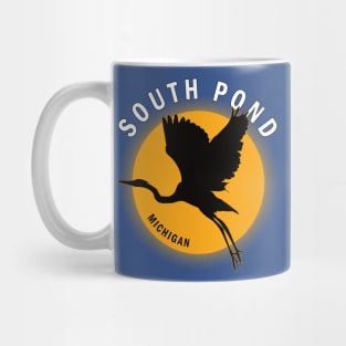 South Pond in Michigan Heron Sunrise Mug